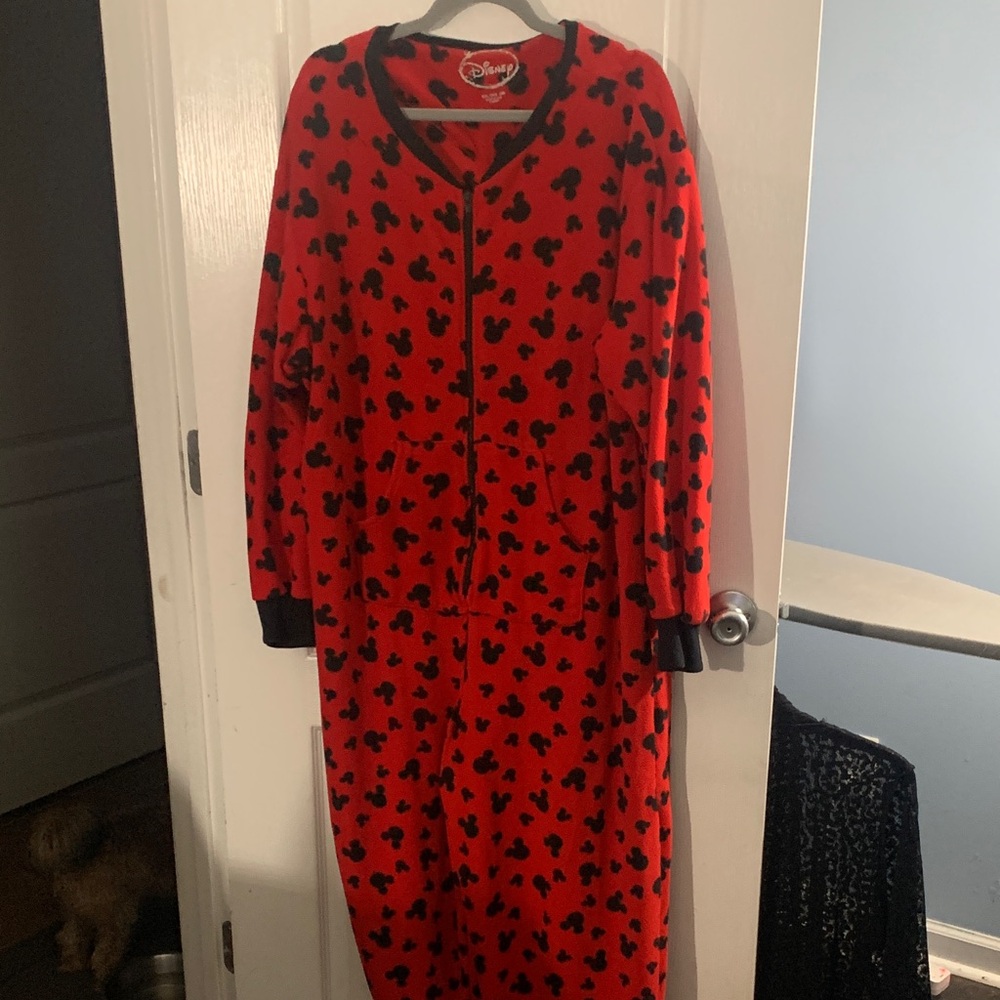 Disney Red and Black Mickey Mouse Pajama Set